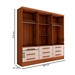 Guarda-Roupa Casal Max 3 Portas 9 Gavetas com Espelho Cinamomo/Off White - Panorama Móveis