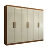 Guarda-Roupa Casal Odisseia 6 Portas 2 Gavetas Cinamomo/Off White - Panorama Móveis