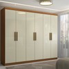 Guarda-Roupa Casal Odisseia 6 Portas 2 Gavetas Cinamomo/Off White - Panorama Móveis