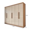 Guarda-Roupa Casal Odisseia 6 Portas 2 Gavetas Cinamomo/Off White - Panorama Móveis