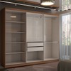 Guarda-Roupa Casal Odisseia 6 Portas 2 Gavetas Cinamomo/Off White - Panorama Móveis