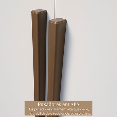 Guarda-Roupa Casal Odisseia 8 Portas 4 Gavetas Cinamomo/Off White - Panorama Móveis