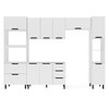 Cozinha Completa Meena 10 Portas 4 Gavetas 40250056 Branco - Politorno