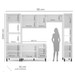 Cozinha Completa Meena 10 Portas 4 Gavetas 40250056 Branco/Azul - Politorno