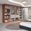 Guarda-Roupa Casal Odisseia 8 Portas 4 Gavetas com Espelho Cinamomo/Off White - Panorama Móveis