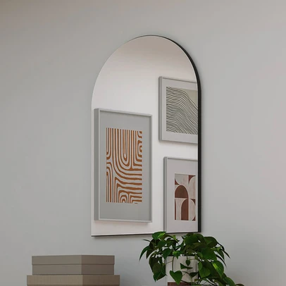 Espelho Decorativo Orgânico 90 Cm Es24 Preto Fosco - Dalla Costa