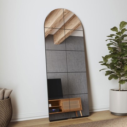 Espelho Decorativo Vertical 180 Cm 100% Mdf Es25 Preto Fosco - Dalla Costa