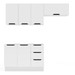 Cozinha Completa Meena 6 Portas 3 Gavetas 40250057 Branco - Politorno