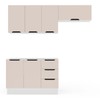 Cozinha Completa Meena 6 Portas 3 Gavetas 40250057 Branco/Creme - Politorno
