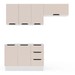 Cozinha Completa Meena 6 Portas 3 Gavetas 40250057 Branco/Creme - Politorno