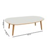 Mesa de Centro Orgânica Tb625 Off White/Freijó - Dalla Costa
