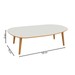 Mesa de Centro Orgânica Tb625 Off White/Freijó - Dalla Costa
