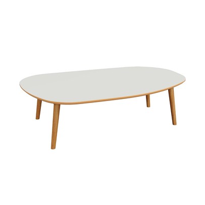 Mesa de Centro Orgânica Tb625 Off White/Freijó - Dalla Costa