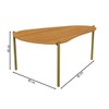 Mesa de Centro Orgânica 100% Mdf Tb627 Freijó - Dalla Costa