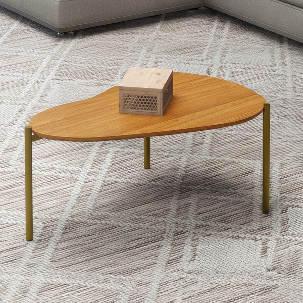 Mesa de Centro Orgânica 100% Mdf Tb628 Freijó - Dalla Costa