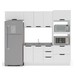 Cozinha Completa Meena 8 Portas 4 Gavetas 40250058 Branco - Politorno