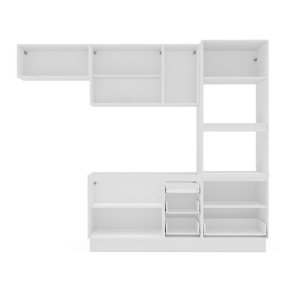 Cozinha Completa Meena 8 Portas 4 Gavetas 40250058 Branco/Azul - Politorno