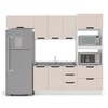 Cozinha Completa Meena 8 Portas 4 Gavetas 40250058 Branco/Creme - Politorno