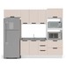 Cozinha Completa Meena 8 Portas 4 Gavetas 40250058 Branco/Creme - Politorno