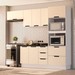 Cozinha Completa Meena 8 Portas 4 Gavetas 40250058 Branco/Creme - Politorno