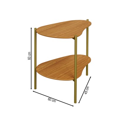 Mesa de Canto Orgânica 100% Mdf Freijó Tb629 - Dalla Costa