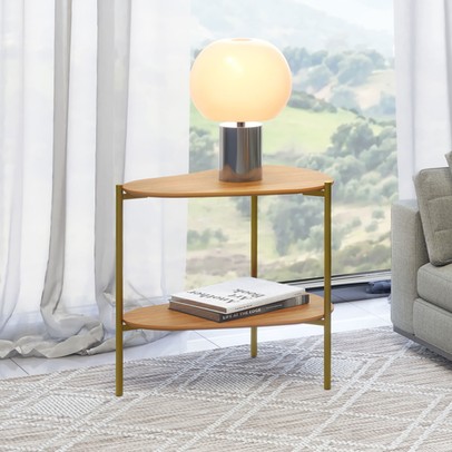 Mesa de Canto Orgânica 100% Mdf Freijó Tb629 - Dalla Costa