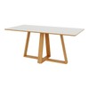 Mesa de Madeira 180 Cm 100% Mdf Tm87 Off White/Freijó - Dalla Costa