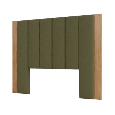 Cabeceira Casal Estofada Tw194 Freijó/Verde - Dalla Costa