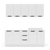 Cozinha Completa Meena 9 Portas 3 Gavetas 40250059 Branco - Politorno