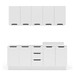 Cozinha Completa Meena 9 Portas 3 Gavetas 40250059 Branco - Politorno