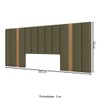 Cabeceira Casal Estofada 100% Mdf Freijo/Verde Tw196 - Dalla Costa