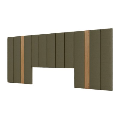 Cabeceira Casal Estofada 100% Mdf Freijo/Verde Tw196 - Dalla Costa