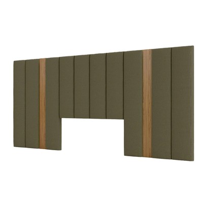 Cabeceira Casal Estofada 100% Mdf Freijó/Verde Tw195 - Dalla Costa