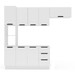 Cozinha Completa Meena 8 Portas 3 Gavetas 40250060 Branco - Politorno