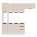 Cozinha Completa Meena 8 Portas 3 Gavetas 40250060 Branco/Creme - Politorno