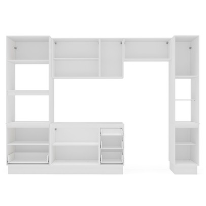 Cozinha Completa Meena 10 Portas 4 Gavetas 40250062 Branco/Azul - Politorno