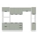 Cozinha Completa Meena 10 Portas 4 Gavetas 40250062 Branco/Verde Oliva - Politorno