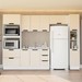 Cozinha Completa Meena 10 Portas 4 Gavetas 40250062 Branco/Creme - Politorno