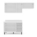 Cozinha Completa Meena 6 Portas 3 Gavetas 40250063 Branco/Verde Oliva - Politorno