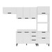 Cozinha Completa Meena 8 Portas 4 Gavetas 40250064 Branco - Politorno