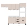 Cozinha Completa Meena 8 Portas 4 Gavetas 40250064 Branco/Creme - Politorno