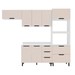 Cozinha Completa Meena 8 Portas 4 Gavetas 40250064 Branco/Creme - Politorno