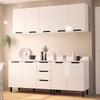 Cozinha Completa Meena 9 Portas 3 Gavetas 40250065 Branco - Politorno