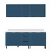 Cozinha Completa Meena 9 Portas 3 Gavetas 40250065 Branco/Azul - Politorno