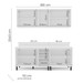 Cozinha Completa Meena 9 Portas 3 Gavetas 40250065 Branco/Creme - Politorno