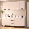Cozinha Completa Meena 9 Portas 3 Gavetas 40250065 Branco/Creme - Politorno