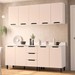 Cozinha Completa Meena 9 Portas 3 Gavetas 40250065 Branco/Creme - Politorno