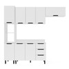 Cozinha Completa Meena 8 Portas 3 Gavetas 40250066 Branco - Politorno