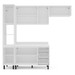 Cozinha Completa Meena 8 Portas 3 Gavetas 40250066 Branco/Verde Oliva - Politorno