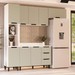 Cozinha Completa Meena 8 Portas 3 Gavetas 40250066 Branco/Verde Oliva - Politorno